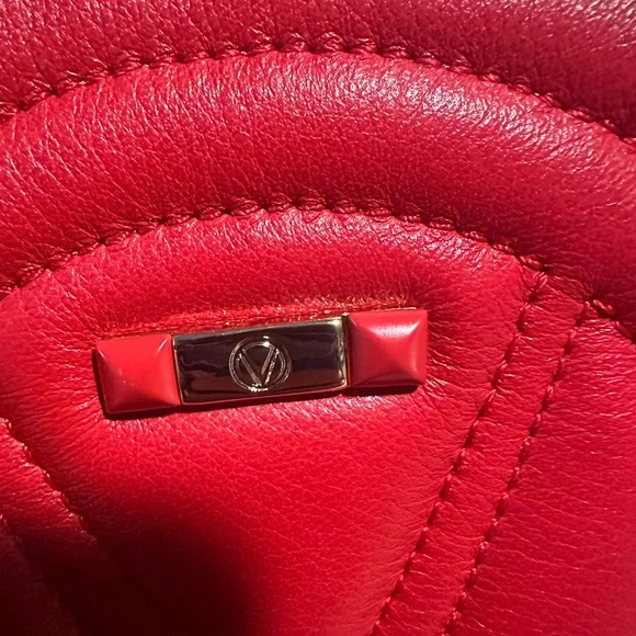 NWT Valentino Red Leather Crossbody Bag - Picture 13 of 14